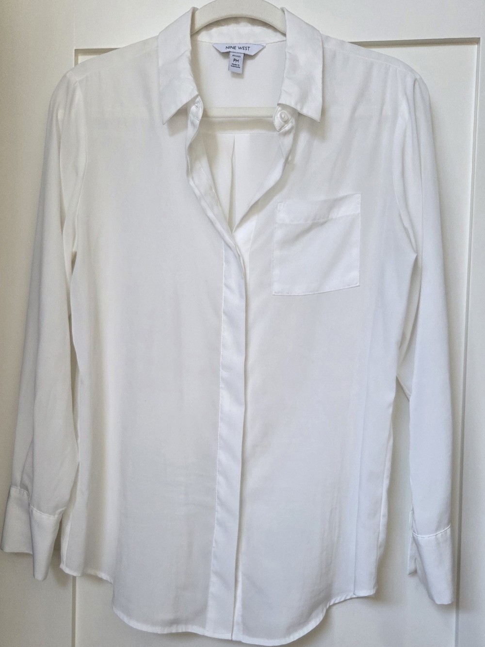 White Button-Down Blouse - Nine West